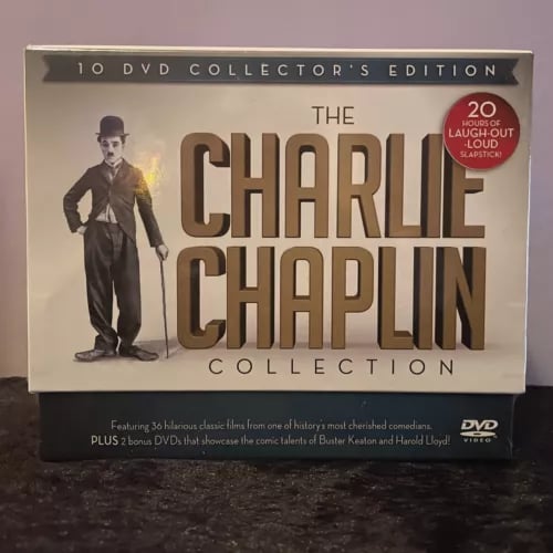 Charlie Chaplin Kokoelma – 10 levyn DVD-elokuvaboksipaketti – Alue 2