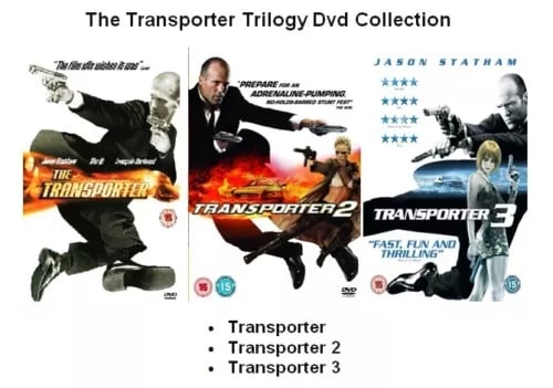 Transporter Filmtrilogi DVD Boxset (Del 1, 2, 3)