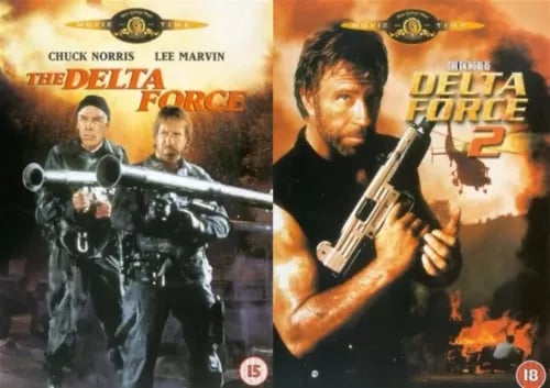 DELTA FORCE PART 1 and 2 DVD MOVIE FILM COLLECTION Chuck Norris R2 Region 2 Brand New
