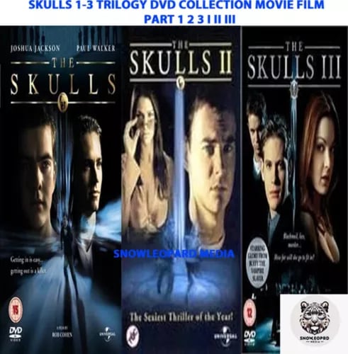 SKULLS 1-3 TRILOGY DVD COLLECTION MOVIE FILM PART 1 2 3 I II III RELEASE Region 2 Brand New