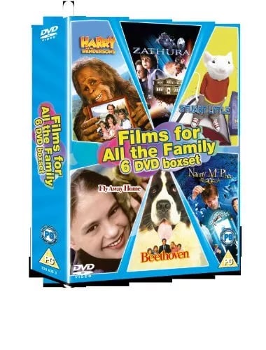 6 Film Box Set Including Beethoven / Harry And The Hendersons / Zathura [DVD] Region 2 Brand New