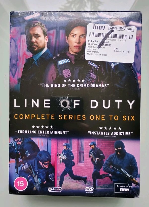 •Line of Duty Complete Series 1-6 One to Six DVD (2021) Martin Compston 12 Disc Region 2 Brand New •Line of Duty Complete Series 1-6 One to Six DVD (2021) Martin Compston 12 Disc Region 2 Brand New