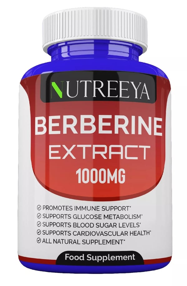 Berberin 1000mg Høykonsentrert Tilskudd, 180 tabletter – 6 måneders forbruk