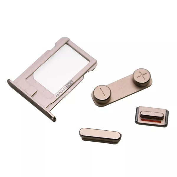 Power Volume Button For Apple iPhone 5s Gold Replacement Mute Switch Set Kit