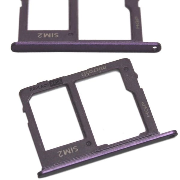 2 SIM SD Tray For Samsung Galaxy J6 2018 Replacement BAQ Card Holder Purple