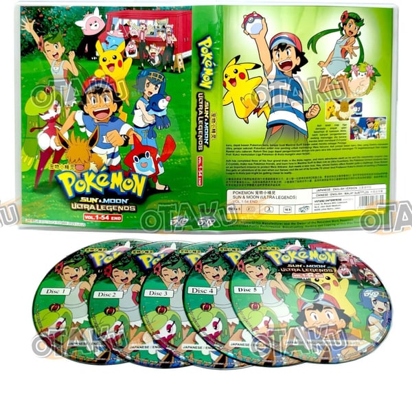POKEMON SUN &amp; MOON : ULTRA LEGENDS - ANIME TV DVD (54 EPS) ENG DUB Brand New