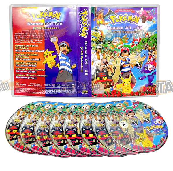 Pokémon (Säsong 21-25) - Animeserie DVD (245 avsnitt) (Engelskt tal)