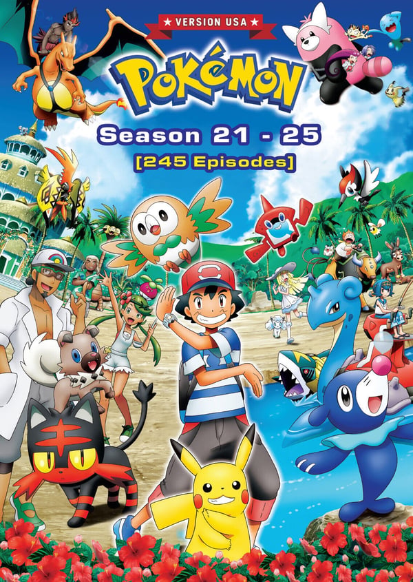 Pokémon (Säsong 21-25) - Animeserie DVD (245 avsnitt) (Engelskt tal)