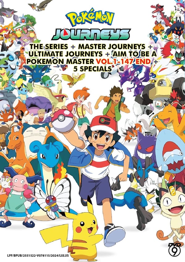 Pokémon Journeys: The Series (4-i-1) - DVD (147 afsnit + 5 special)