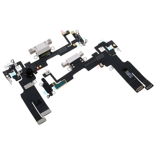 Charging Port Flex Cable Microphone White For iPhone 14 Replacement Repair Part