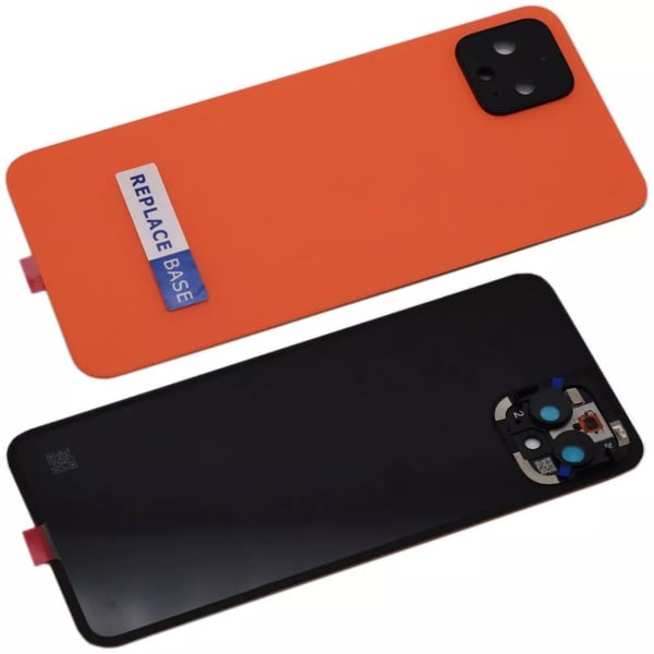 Battery Cover For Google Pixel 4 Replacement Camera Lens Adhesive Orange