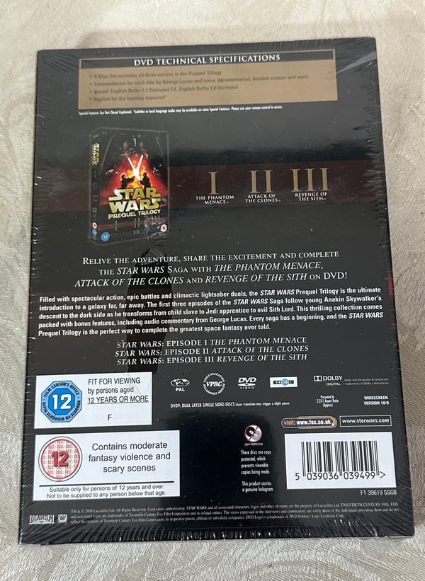 Star Wars - Prequel Trilogi - DVD Boksæt - Episoder I, II & III