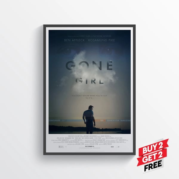 Gone Girl Movie Film Poster Print Wall Art Gift A5 14.8 x 21CM