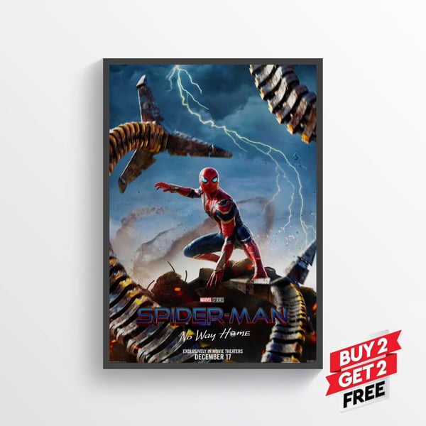 Spiderman No Way Home Movie Film Posters Print Wall Art A5 14.8 x 21CM