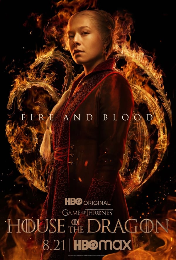 House Of The Dragon 2022 Series Poster - Game of Thrones - Wall Art A4 21 x 29.7CM