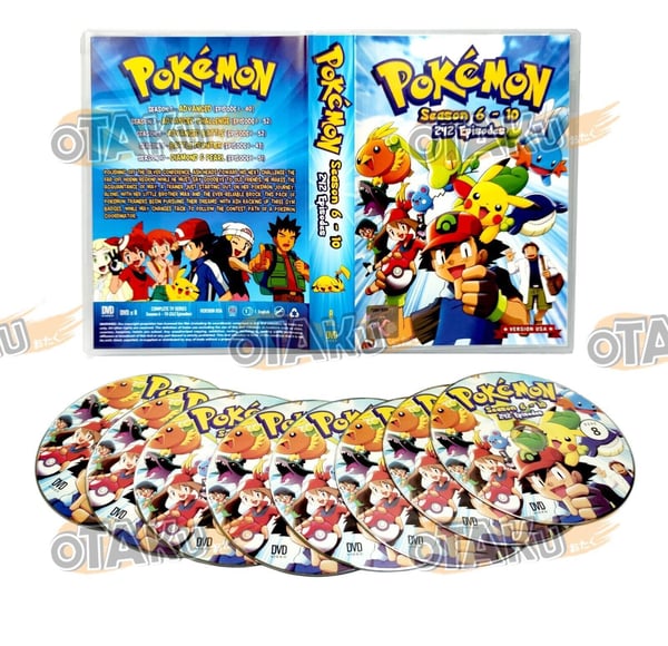 Pokémon (Säsong 6-10) - Animeserie DVD (242 avsnitt) (Engelskt tal)