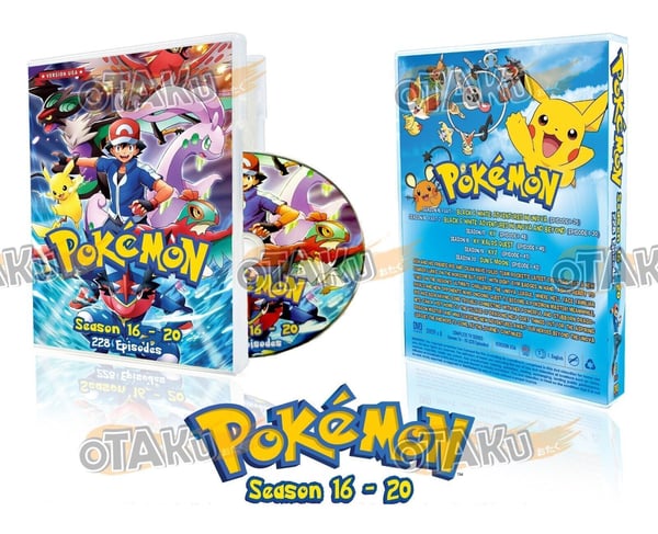 Pokémon (Sæson 16-20) - Anime TV-serie DVD (228 afsnit) (Engelsk tale) Pokémon (Sæson 16-20) - Anime TV-serie DVD (228 afsnit) (Engelsk tale)