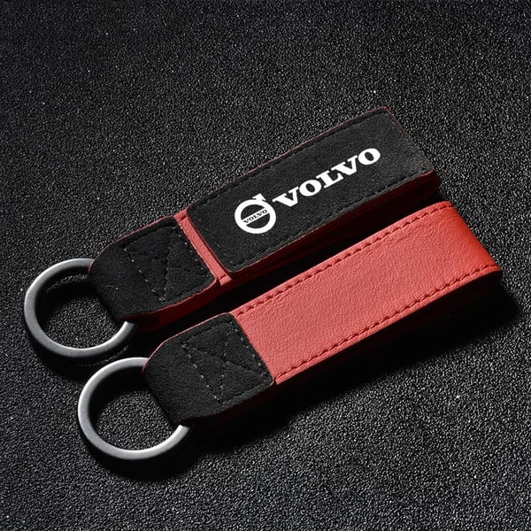 High Quality Suede Car Keychain Keyring Key Ring Anti-lost Pendants Accessory For Volvo RDESIGN XC90 XC60 XC40 XC70 XC80 V40 V60 Color Name : red