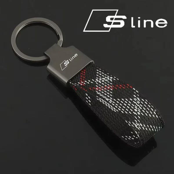 Webbing Key Chain Holder Pendant Car Keyring for Audi Sline Quattro RS A3 A5 A6 A4 RS6 RS5 RS7 S7 S4 S6 TTS Q2L Q5 S8 S6 S3 S4 Color Name : K