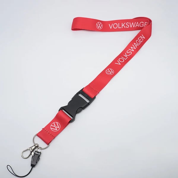 New Lanyard Nylon Printing Emblem Style Keychain Motorcycle For VW Volkswagen Golf Polo Passat Touran Jetta Accessories Color Name : -red