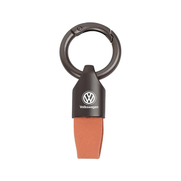 Luxury Men Women Suede/Metal Key Chain Fashion Keychain Key Ring Holder For VW GTI Jetta Golf Tiguan Transporter Passat GTD Polo - Color Name : Orange