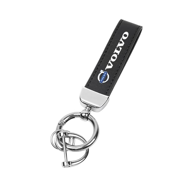 3D Metal/Leather Car Logo Key Chain Keyring Auto Interiors Accessorie For Volvo Rdesign V60 V40 XC90 S60 C30 XC60 V50 V70 S90 T6 Color Name : PU-Silver