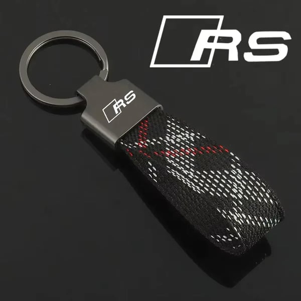 Webbing Key Chain Holder Pendant Car Keyring for Audi Sline Quattro RS A3 A5 A6 A4 RS6 RS5 RS7 S7 S4 S6 TTS Q2L Q5 S8 S6 S3 S4 Color Name : H