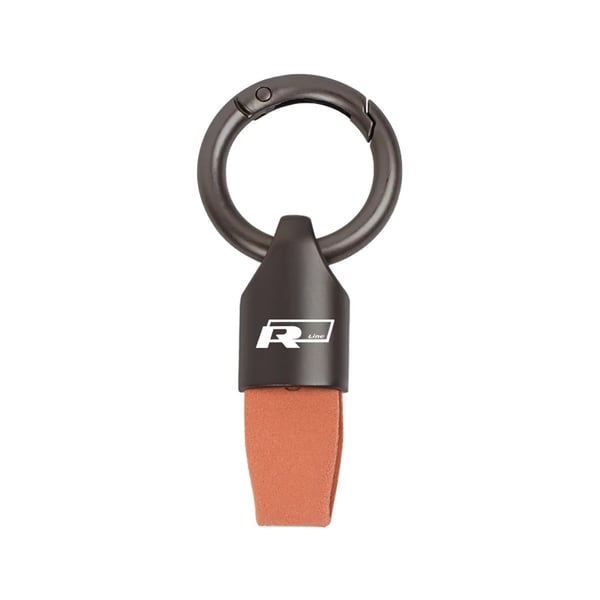 Car Suede Keychain Emblem Keyring Accessories For VW R Line GTI Atlas Jetta Touareg Variant Golf Polo Taos Nivus Passat Tiguan A Color Name : Orange-R Line