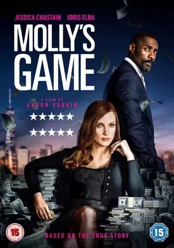 Molly's Game DVD (2018) med Jessica Chastain Molly's Game DVD (2018) med Jessica Chastain