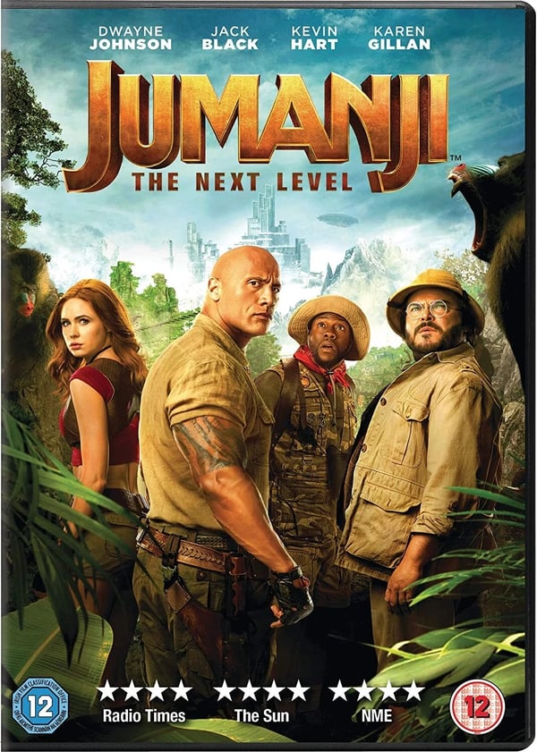 Jumanji: The Next Level – DVD med Dwayne Johnson