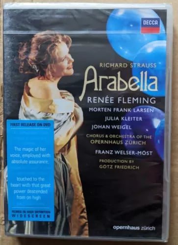 Strauss - Arabella (Decca DVD) Renee Flemming fast post Brand New