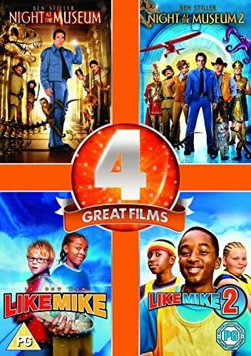 Night at the Museum 1 & 2 / Like Mike 1 & 2 - DVD Komedie (2013) Ben Stiller