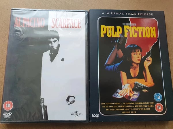 Modern Classic Films: Scarface (2004) & Pulp Fiction (1994) [DVD-dobbeltpakke]