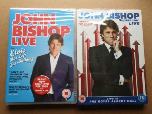 John Bishop - Live - The Elvis Has Left The Building Tour and Supersonic DVD lot Brand New