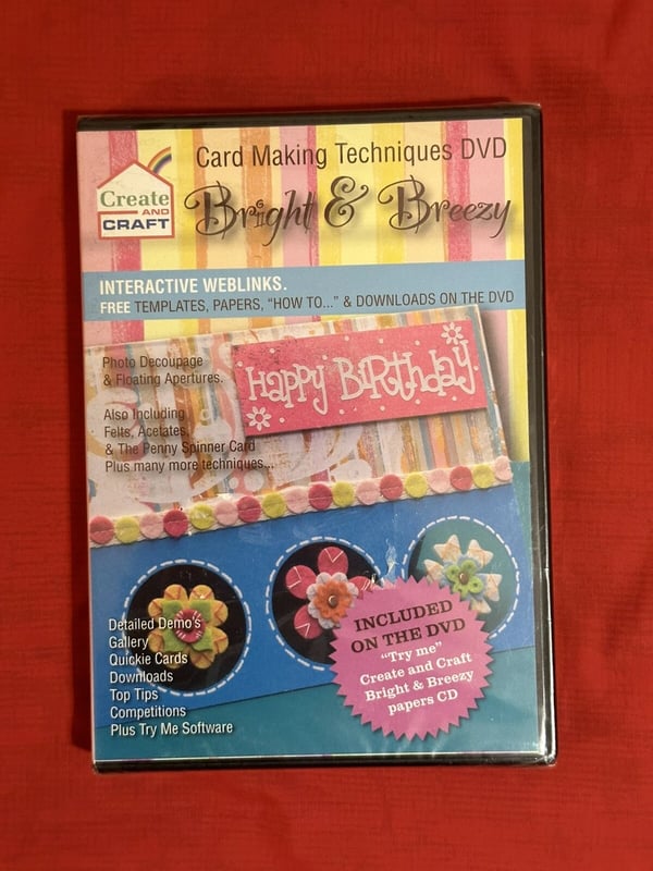 Create And Craft Bright & breezy card making techniques DVD Brand New