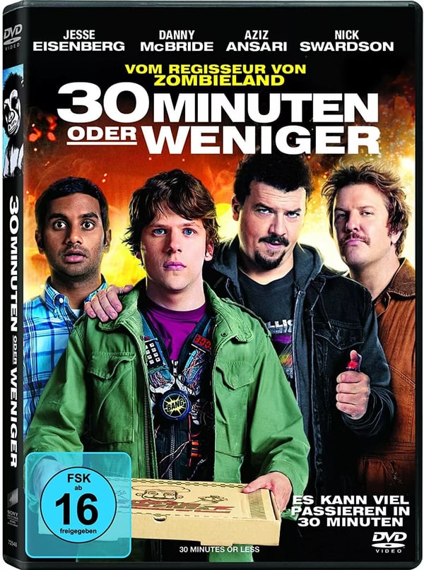 30 Minutes Or Less (2011) - DVD - Jesse Eisenberg - Kidnap / Robbery Brand New