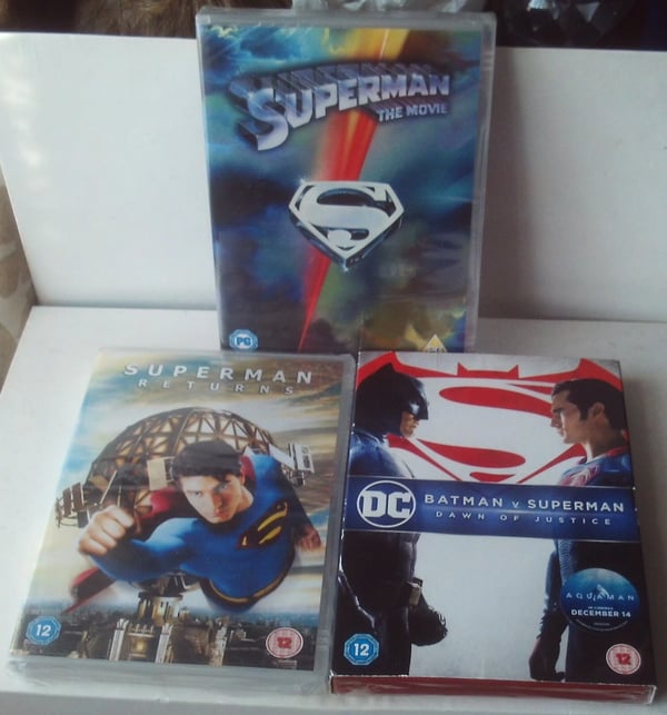 Superman (1978), Superman Returns (2006), Batman v Superman (2016) DVD Brand New