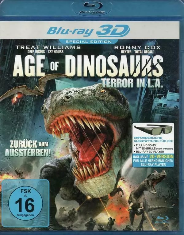 Age Of Dinosaurs: Terror In L.a Treat Williams Special Edition 3D Blu Ray 2013 Brand New