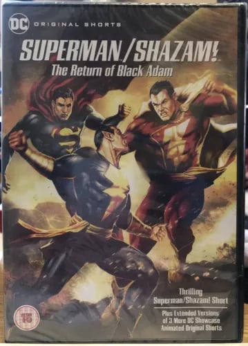 Superman/Shazam!: The Return Of Black Adam Action Superheroes DC Animation DVD Brand New