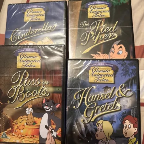 Pied Piper/Puss In Boots Hansel /Cinderel - ( and ) 4 DVDs 100% Seller Brand New
