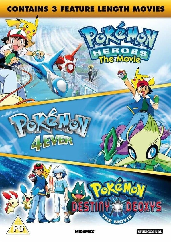 Pokemon Movies 4 + 5 + 7 Collection DVD Brand New