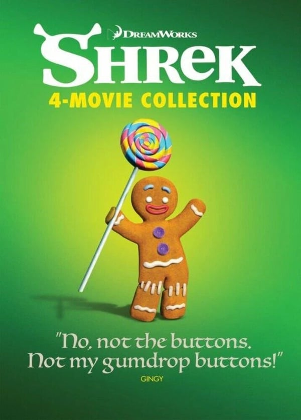Shrek 1-4 Täydellinen elokuva kokoelma DVD