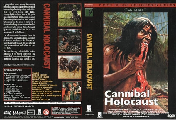 DVD - CANNIBAL HOLOCAUST - UNCUT - 2 DISCS + BOOKLET - Brand New