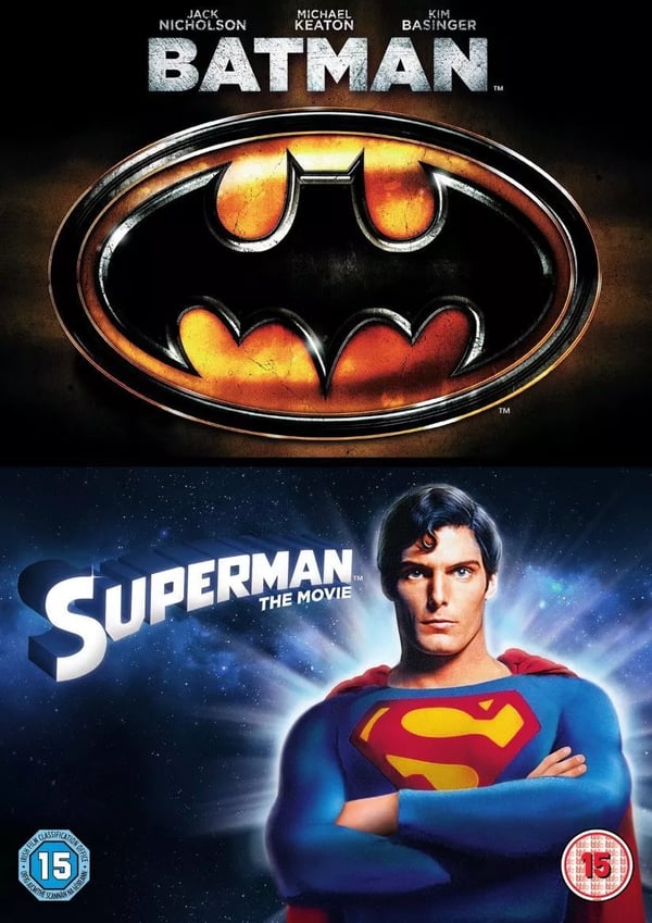 BATMAN AND SUPERMAN DOUBLE PACK (DVD) Brand New