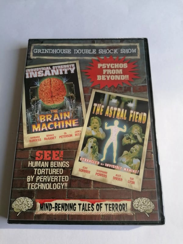 The Brain Machine / The Astral Fiend - Grindhouse Double Shock Show (DVD, 2007)