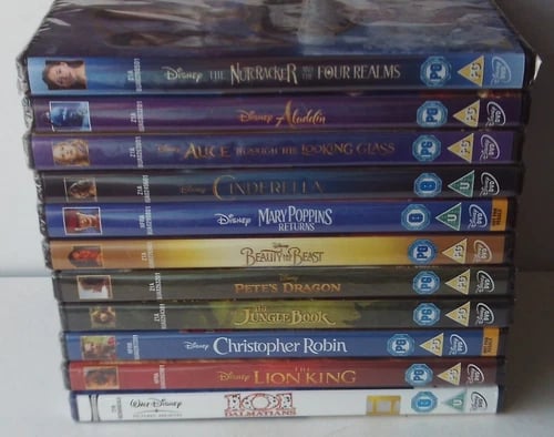 Disney DVD x 11 - All Aladdin/Cinderella/101 Dalmatians/Lion King + Brand New