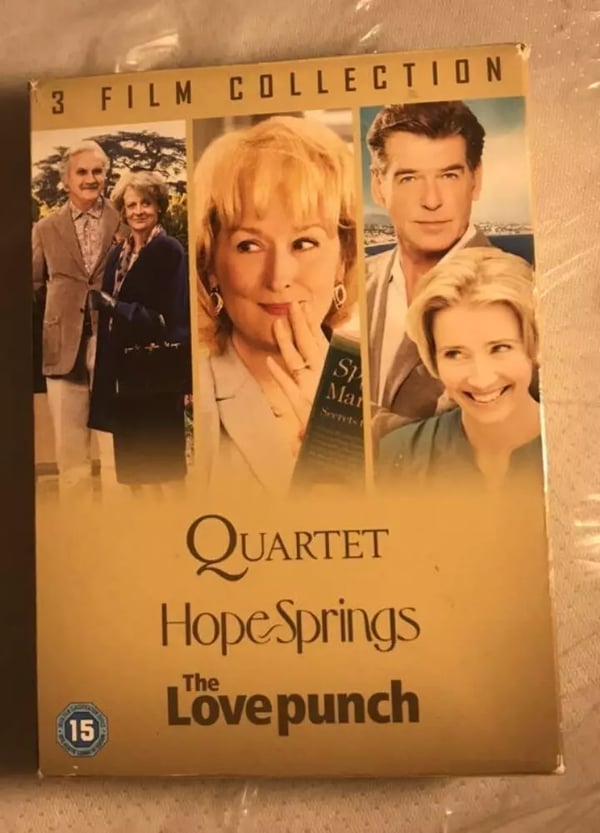 Quartet/Hope Springs/The Love punch DVD Meryl Streep 2015 Brand New