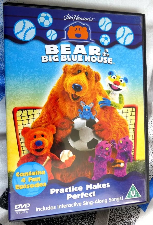 BEAR in The BIG BLUE HOUSE - Practice Makes Perfect - DVD - Jim Henson Brand New BEAR in The BIG BLUE HOUSE - Practice Makes Perfect - DVD - Jim Henson Brand New