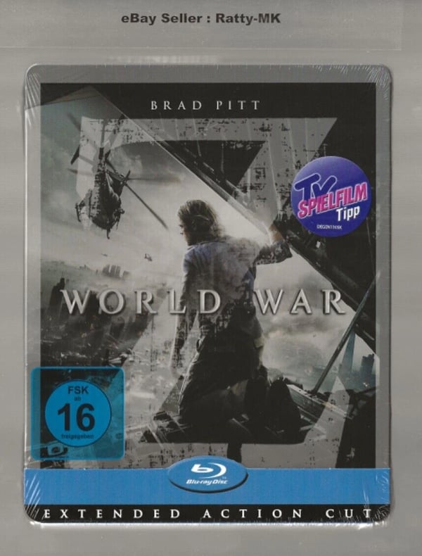 WORLD WAR Z - (EU IMPORT) BLU RAY STEELBOOK - Brand New