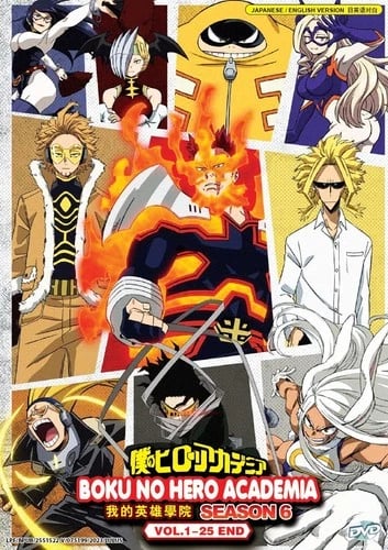 Boku no Hero Academia (Sæson 6) - Anime TV DVD (Episoder 1-25) Engelsk Dub